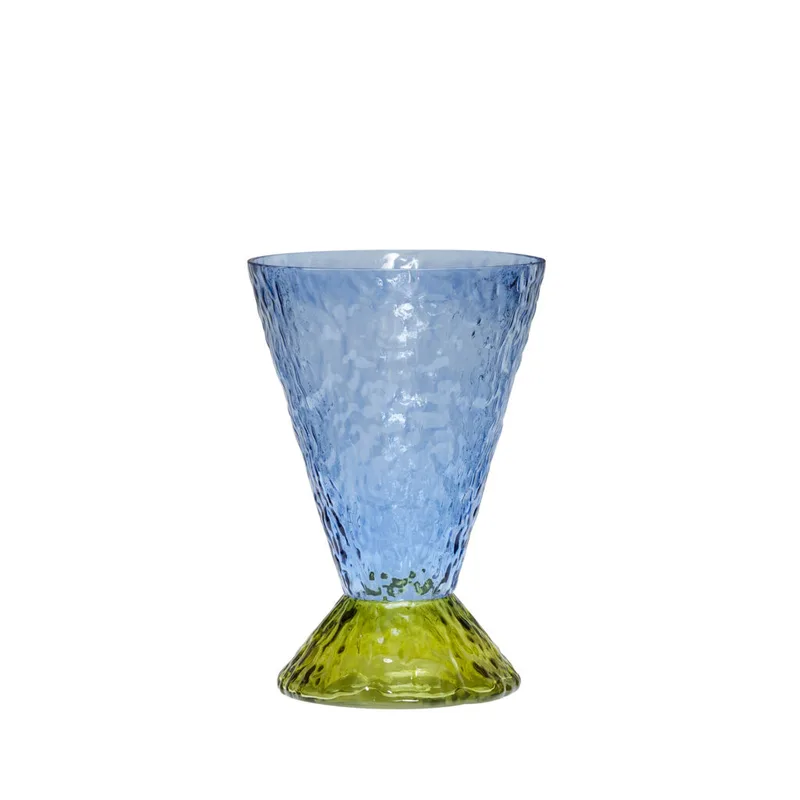 Abyss Vase Blue by Hübsch – product photo 7 of 7
