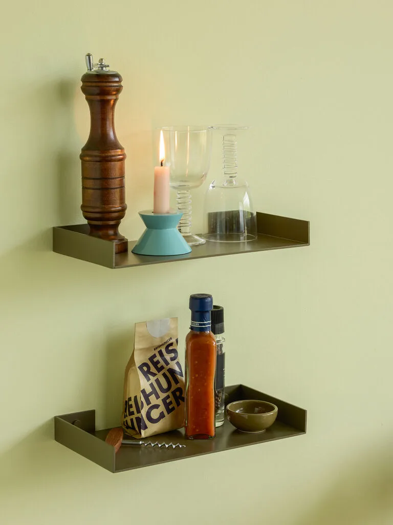 Sheets Shelf Dark green by Hübsch – product photo 2 of 3