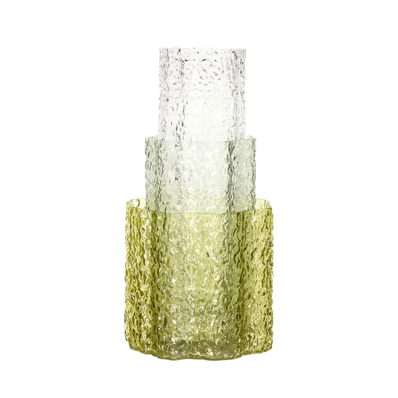 Triple Vases Green/Clear (set of 3) de Hübsch – photo du produit 7 sur 7