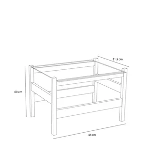 Ledge Side Table Natural de Hübsch – photo du produit 2 sur 6
