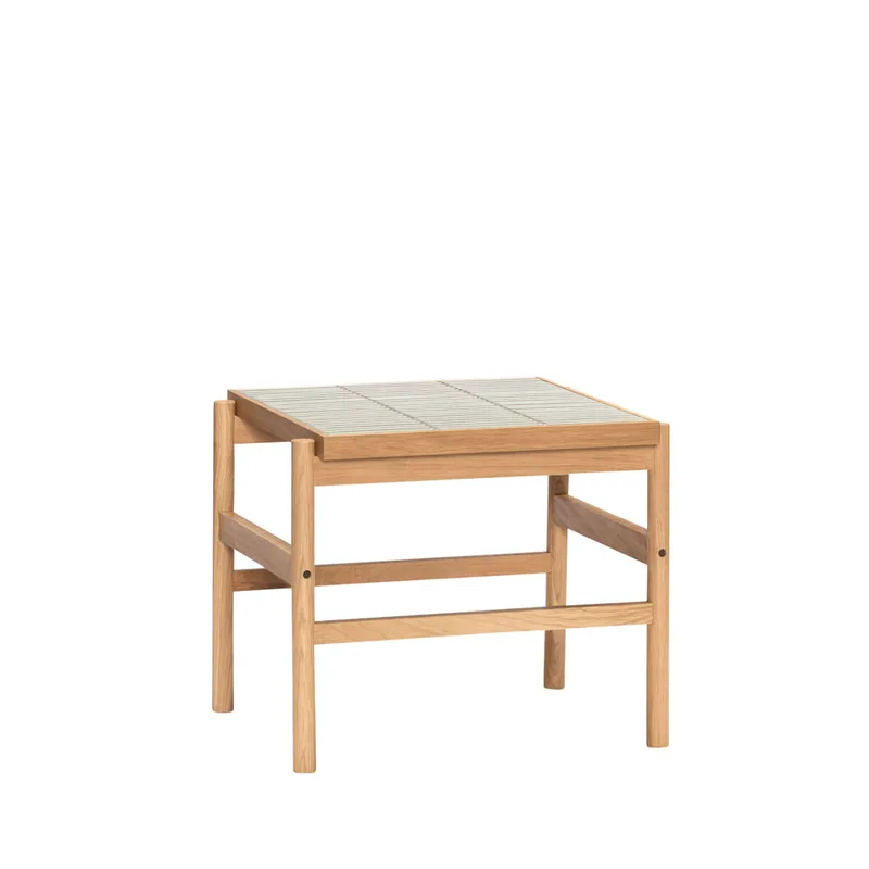Tile Side Table Mint/Natural von Hübsch – Produktfoto 5 von 5