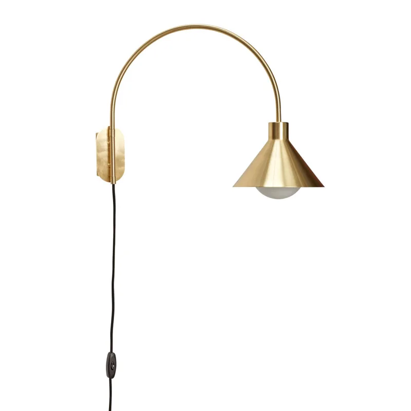 Pipe Wall Lamp Brass von Hübsch – Produktfoto 2 von 2