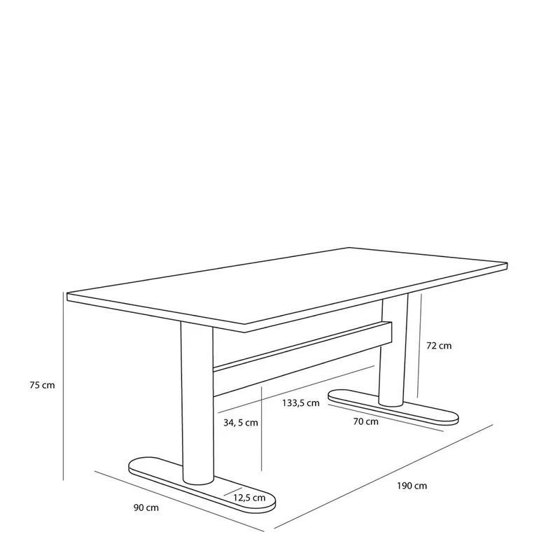 Tona Dining Table Natural by Hübsch – product photo 3 of 5