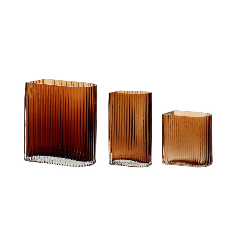 Elements Vases Amber (set of 3) by Hübsch – product photo