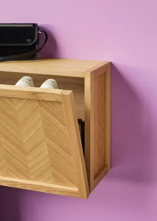 Herringbone Shoe Cabinet Natural van Hübsch – sfeerfoto 1 van 3