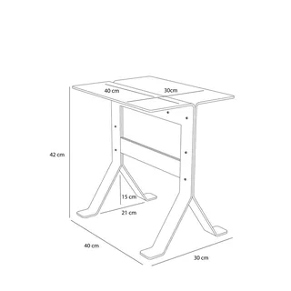Fold Side Table Black de Hübsch – photo du produit 2 sur 6