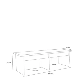 Doppio Side Table Natural by Hübsch – product photo 2 of 6