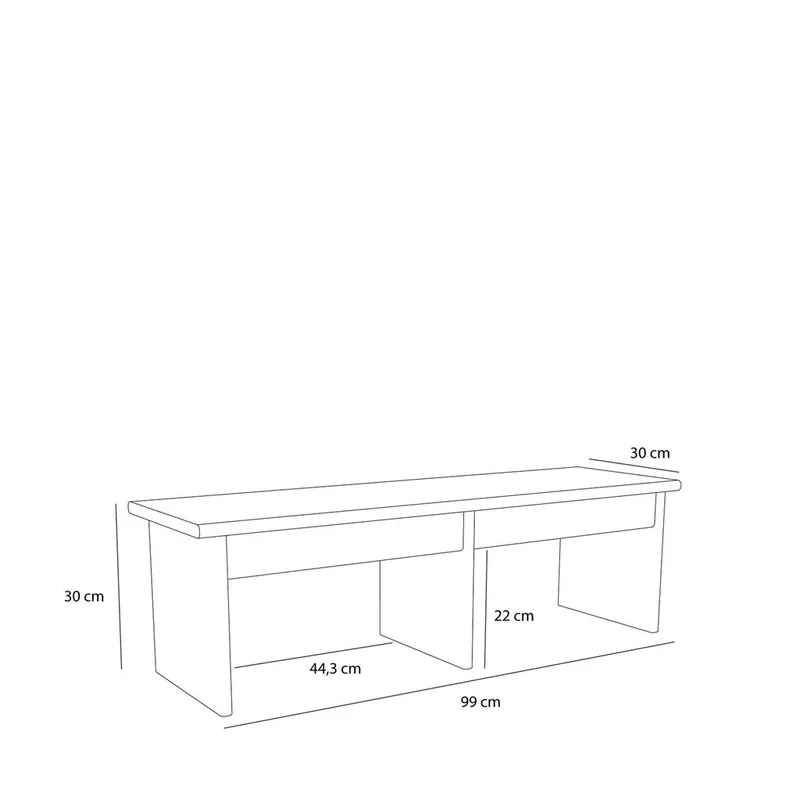 Doppio Side Table Natural by Hübsch – product photo 2 of 6
