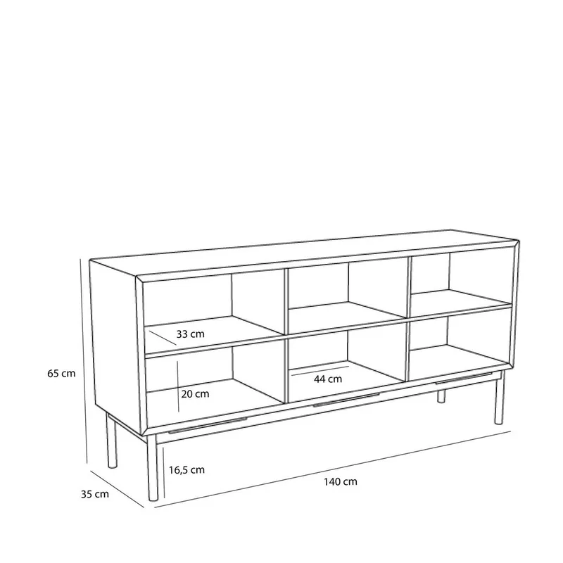 Dual Sideboard Multicolour de Hübsch – photo du produit 3 sur 5
