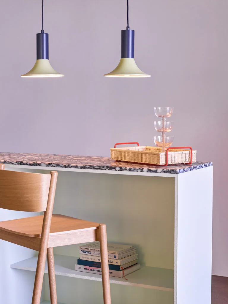 Luminary Pendant Blue/Light green by Hübsch – interior photo 3 of 4