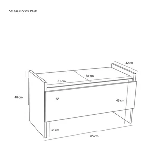 Forma Bench Sand/Natural van Hübsch – productfoto 3 van 6
