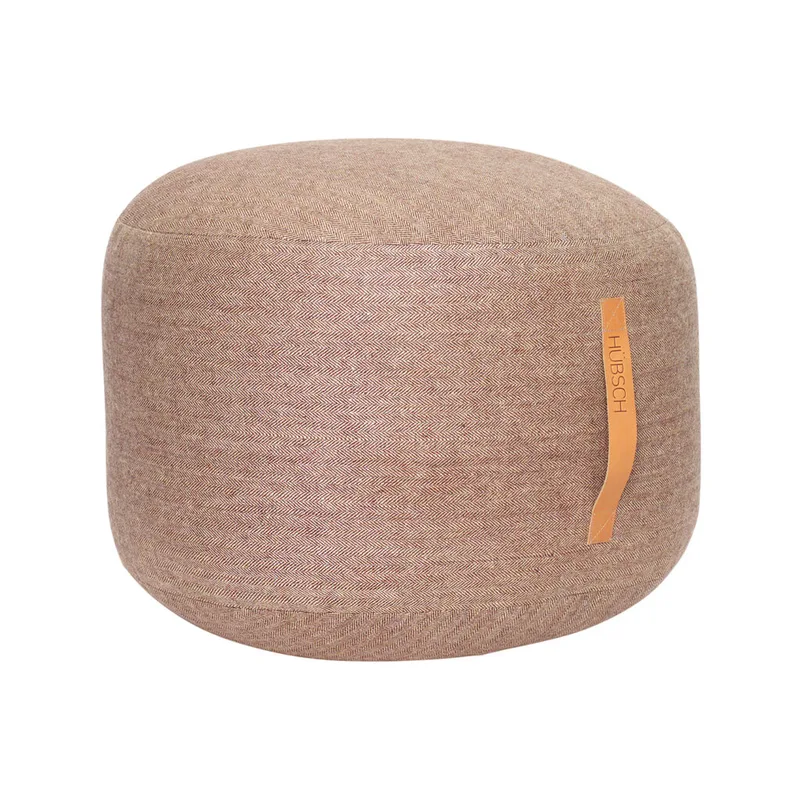 Mochi Pouffe Ø50 Brown by Hübsch – product photo