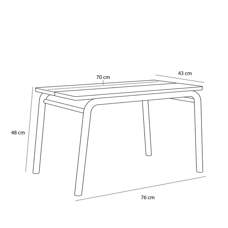 Koi Bench Blue/Dark blue by Hübsch – product photo 3 of 6