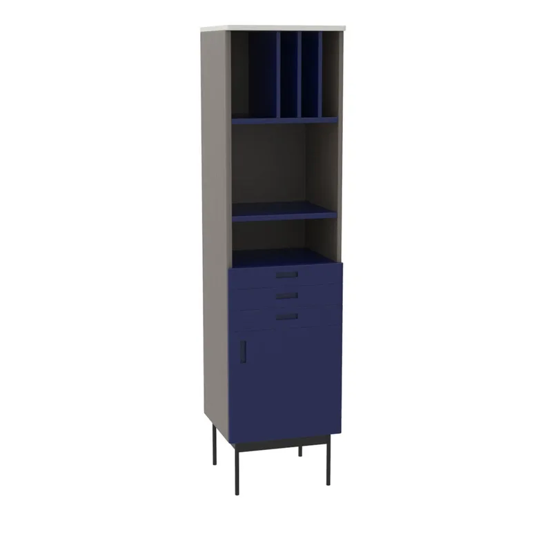 Study Shelf Unit Dark blue/Grey van Hübsch – productfoto 5 van 5
