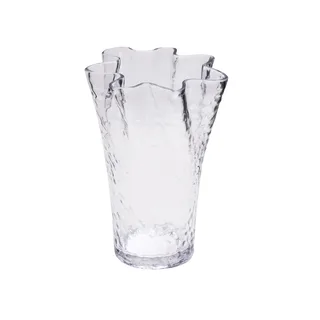 Ruffle Vase Clear by Hübsch – product photo 1 of 6