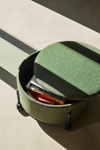 Contain Pouffe Large Green by Hübsch – interior photo 2 of 5