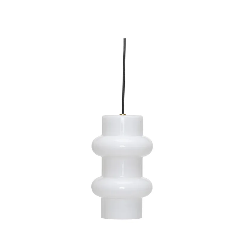 Pilule Pendant Double Shiny White by Hübsch – product photo 3 of 3