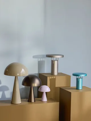 Mush Table Lamp Tall Sand by Hübsch – interior photo 2 of 3