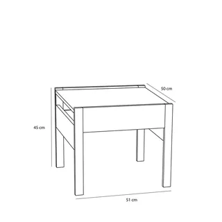 Forma Side Table Natural von Hübsch – Produktfoto 2 von 4