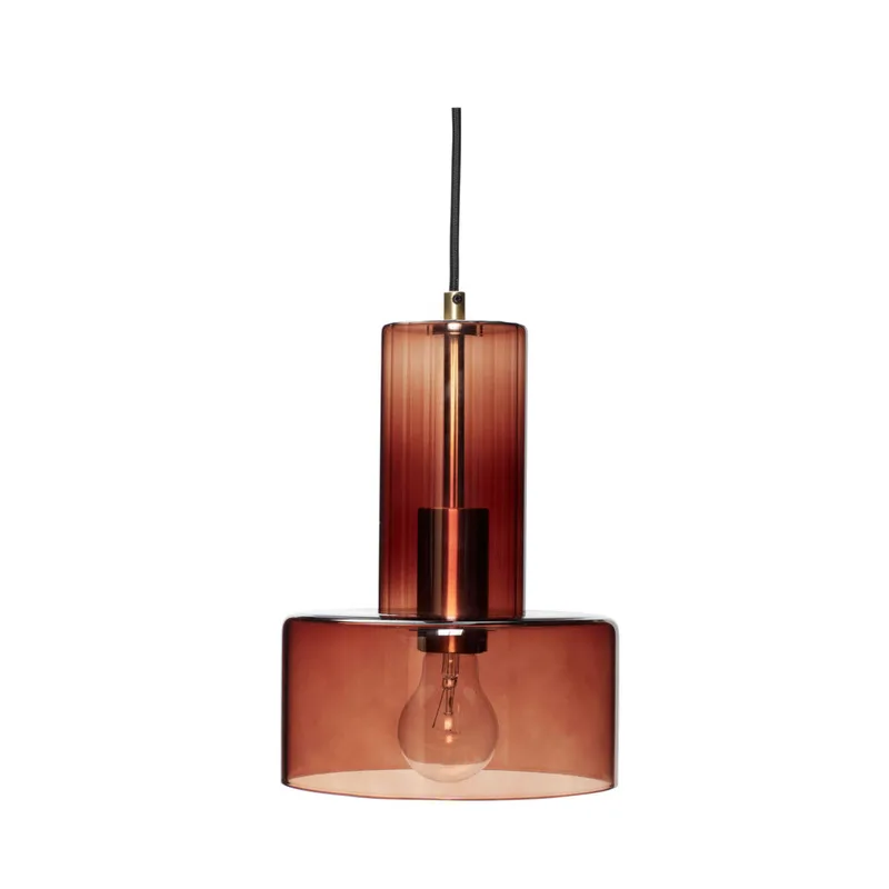 Ripple Pendant Amber by Hübsch – product photo 2 of 2