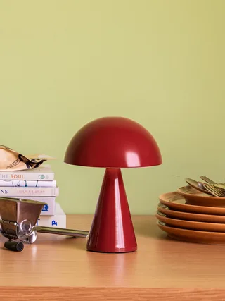 Mush Portable Lamp Red de Hübsch – photo d’ambiance 3 sur 7