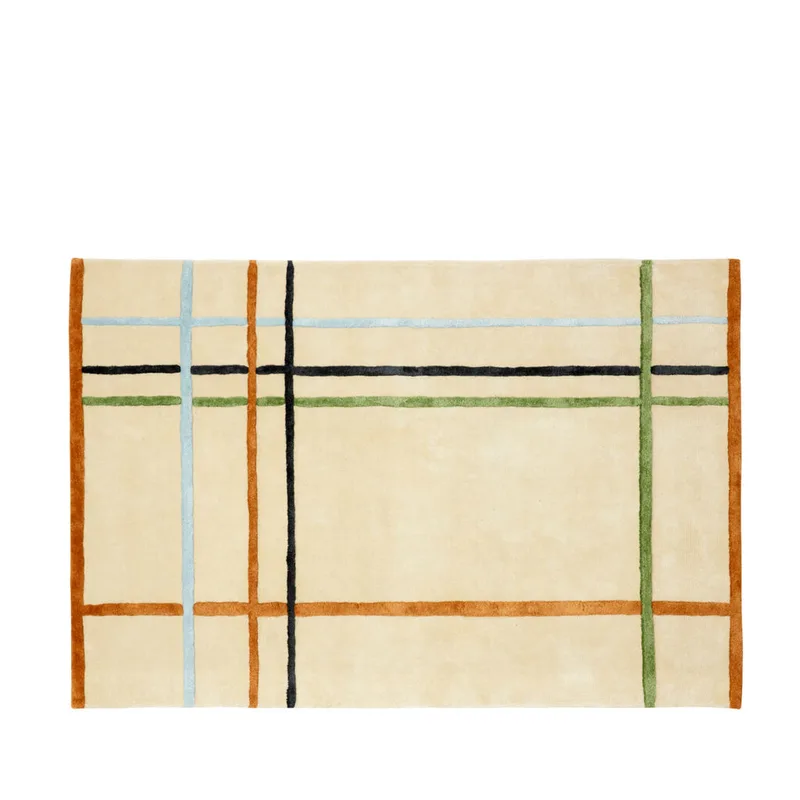 Fluffy Rug Beige/Multicolour van Hübsch – productfoto 2 van 2