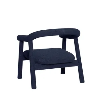 Ouli Lounge Chair Dark blue van Hübsch – productfoto 3 van 7