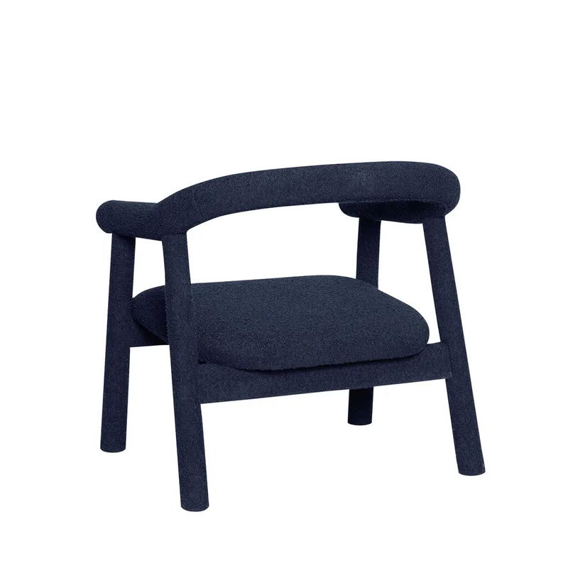 Ouli Lounge Chair Dark blue van Hübsch – productfoto 3 van 7