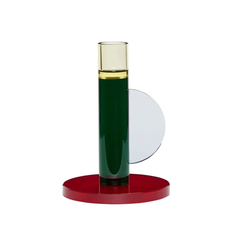 Astro Candlestick Green von Hübsch – Produktfoto