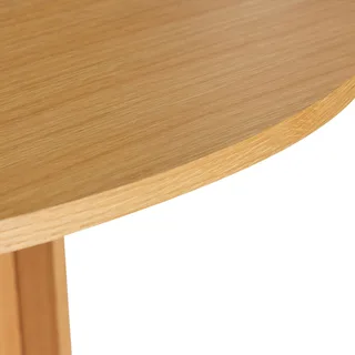 Straight Dining Table Round Natural by Hübsch – interior photo 1 of 7