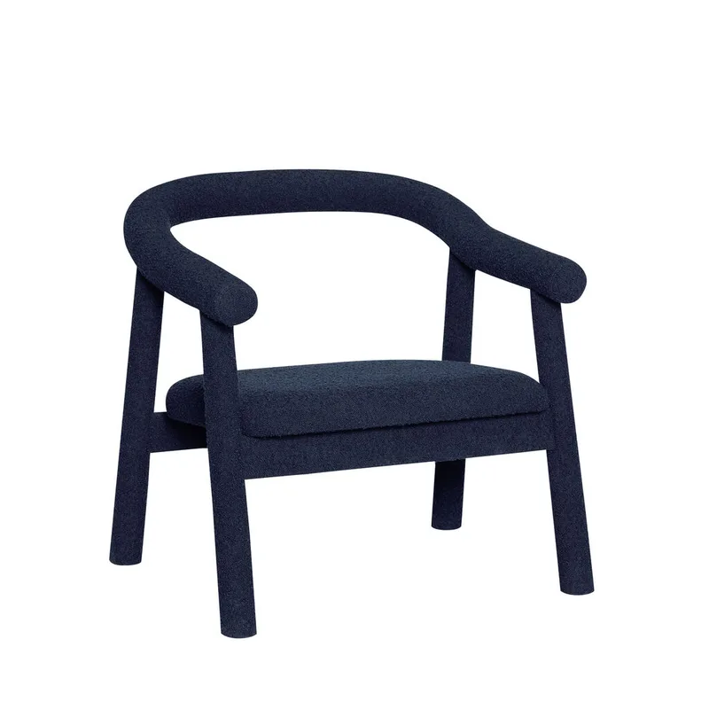 Ouli Lounge Chair Dark blue van Hübsch – productfoto 7 van 7