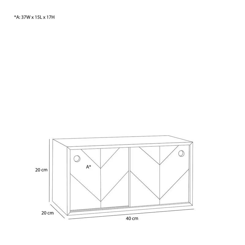 Herringbone Shelf Poplar by Hübsch – product photo 2 of 4