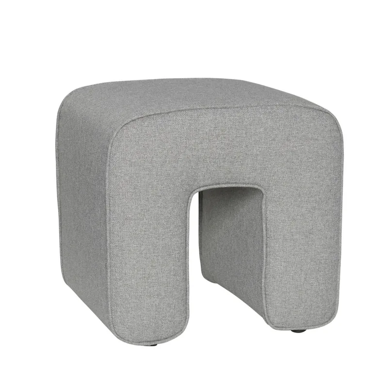 Sculpture Pouffe Grey by Hübsch – product photo