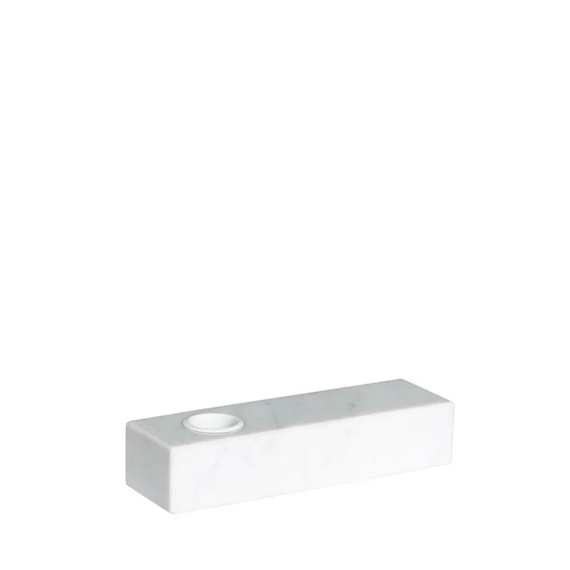 Brick Candleholder White by Hübsch – product photo 4 of 4
