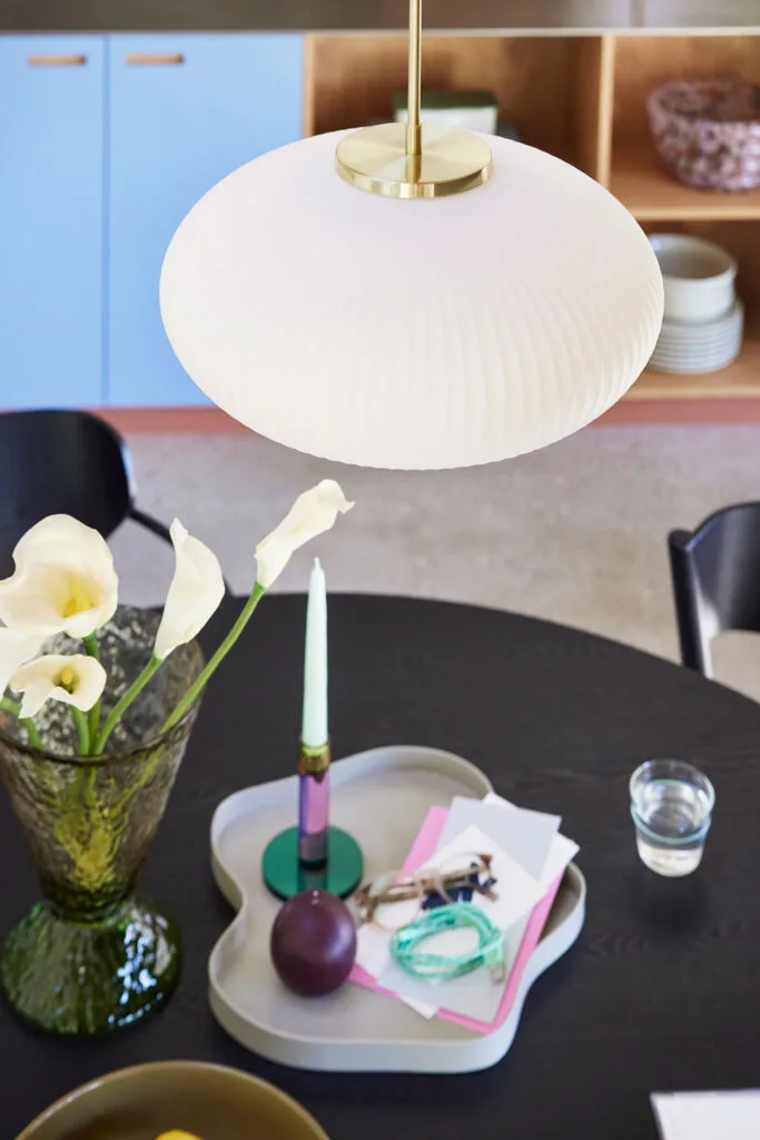 Serene Pendant Ellipse White by Hübsch – interior photo 2 of 5