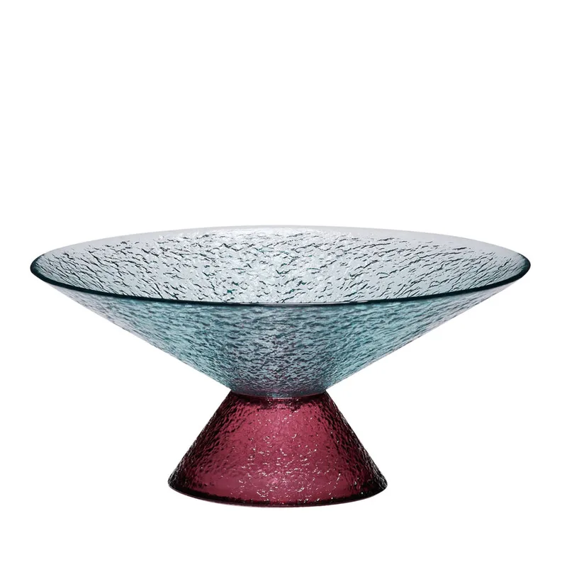 Bonbon Glass Bowl Large Blue/Red by Hübsch – product photo 4 of 4