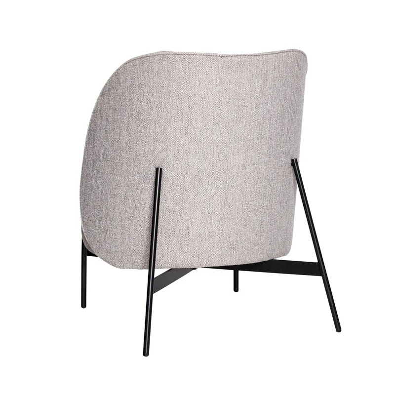 Area Lounge Chair Light grey van Hübsch – productfoto 3 van 6