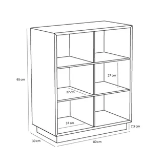 Disco Shelf Unit Small Natural by Hübsch – product photo 3 of 5