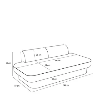 Paza Sofa Light green von Hübsch – Produktfoto 4 von 9