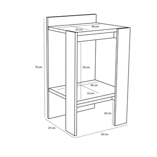 Merge Bedside Table Natural by Hübsch – product photo 3 of 7