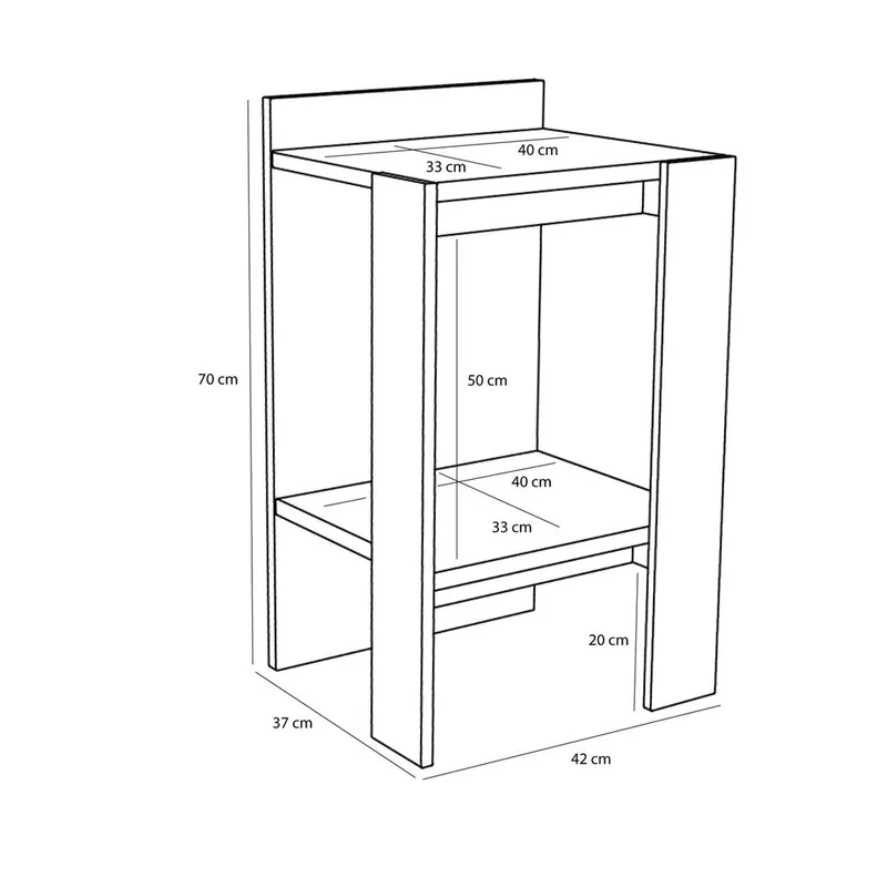 Merge Bedside Table Natural by Hübsch – product photo 3 of 7