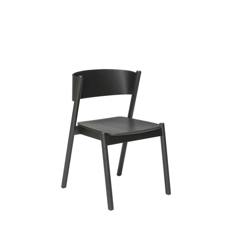 Oblique Dining Chair Black by Hübsch – product photo 2 of 2