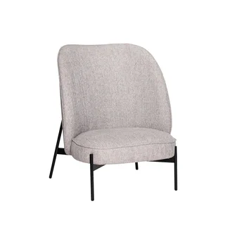 Area Lounge Chair Light grey van Hübsch – productfoto 6 van 6