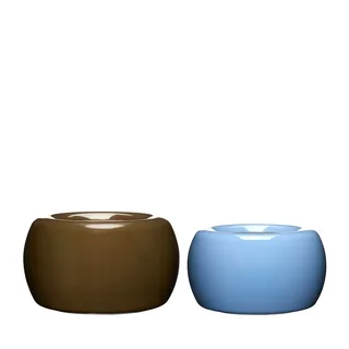 Maru Pots Small Blue/Brown (set of 2) van Hübsch – productfoto 5 van 5