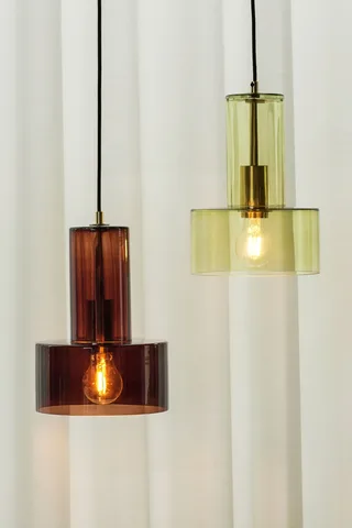 Ripple Pendant Amber by Hübsch – product photo 1 of 2