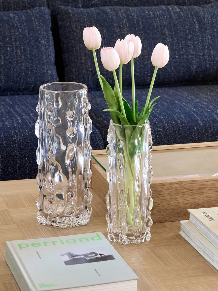 Kawa Vases Clear (set of 2) van Hübsch – sfeerfoto 1 van 3