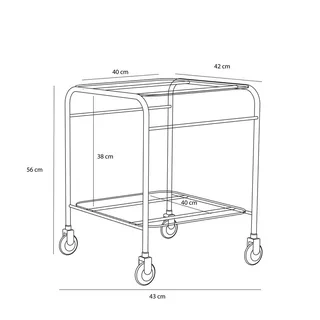 Zephyr Trolley Green by Hübsch – product photo 2 of 6