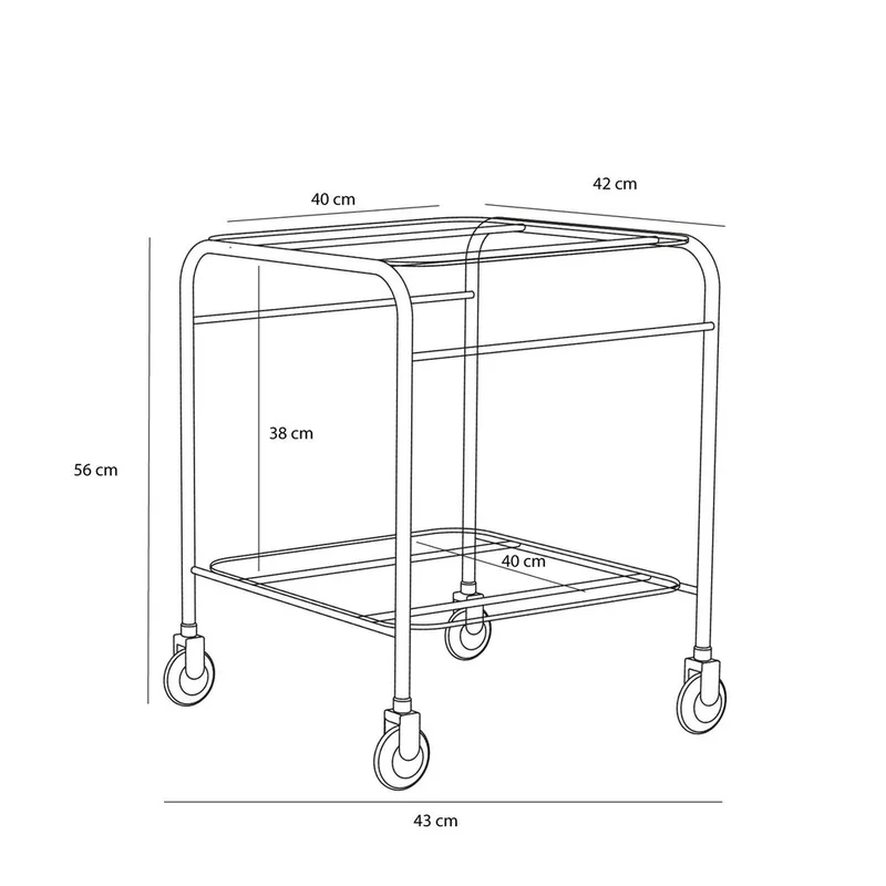 Zephyr Trolley Green by Hübsch – product photo 2 of 6