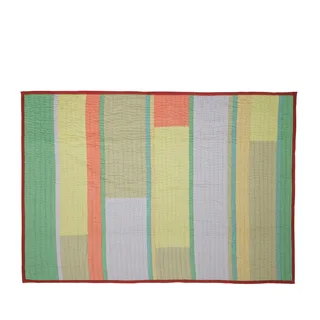 Pavilion Plaid Block Coral/Multicolour by Hübsch – product photo 6 of 6