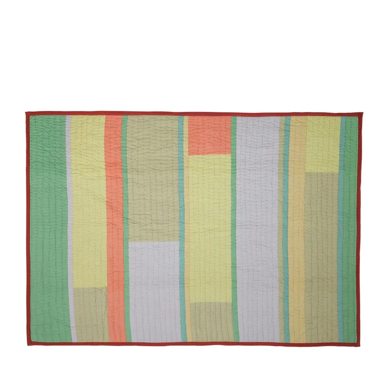 Pavilion Plaid Block Coral/Multicolour by Hübsch – product photo 6 of 6